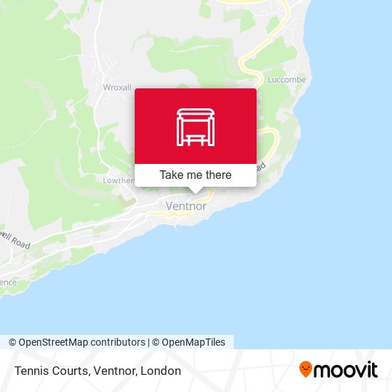 Tennis Courts, Ventnor map