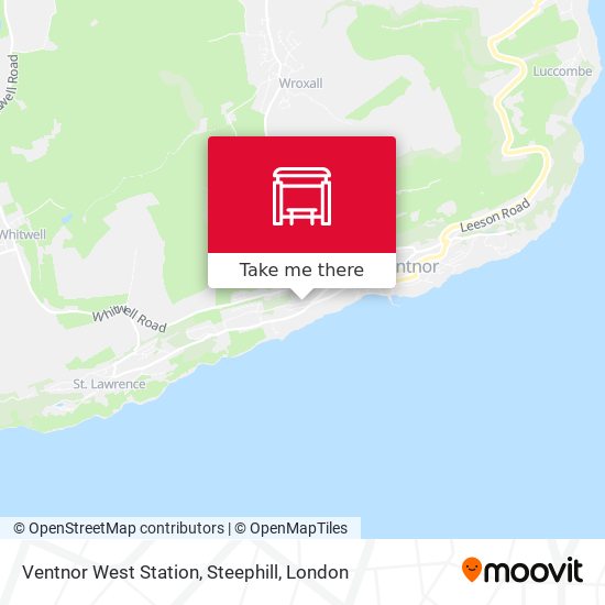Ventnor West Station, Steephill map