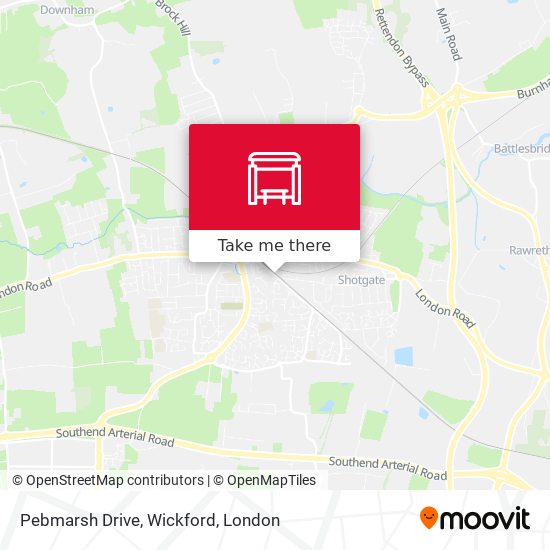 Pebmarsh Drive, Wickford map