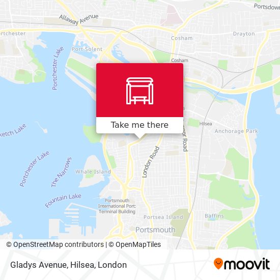 Gladys Avenue, Hilsea map