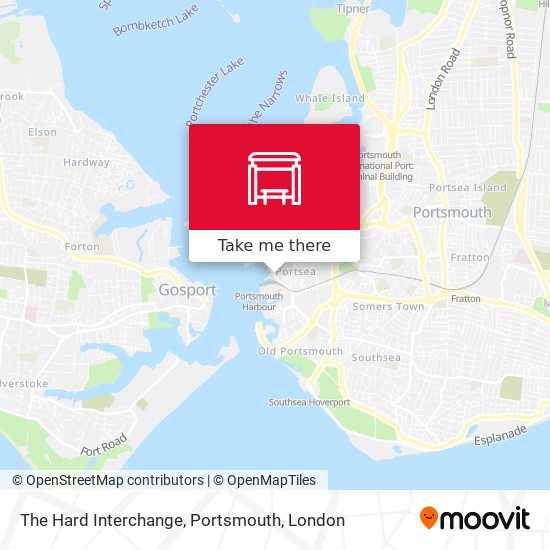 The Hard Interchange, Portsmouth map