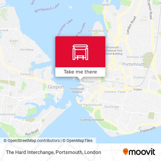 The Hard Interchange, Portsmouth map