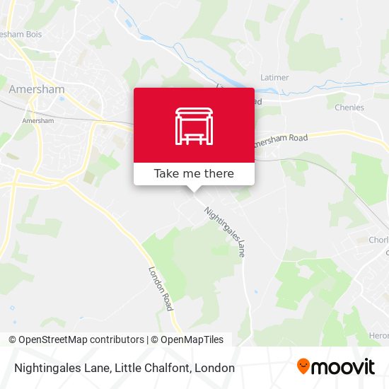 Nightingales Lane, Little Chalfont map
