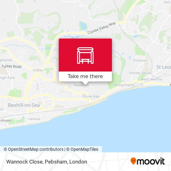 Wannock Close, Pebsham map