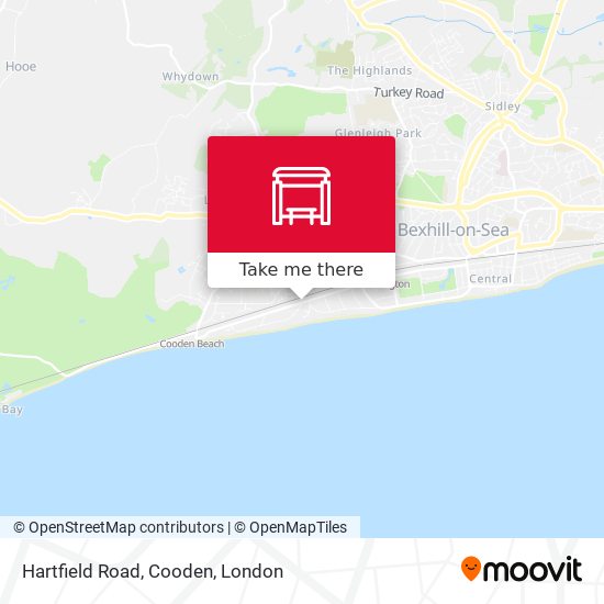 Hartfield Road, Cooden map