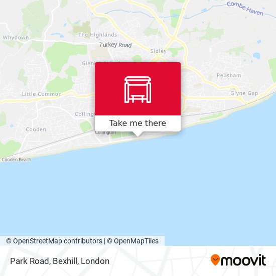 Park Road, Bexhill map