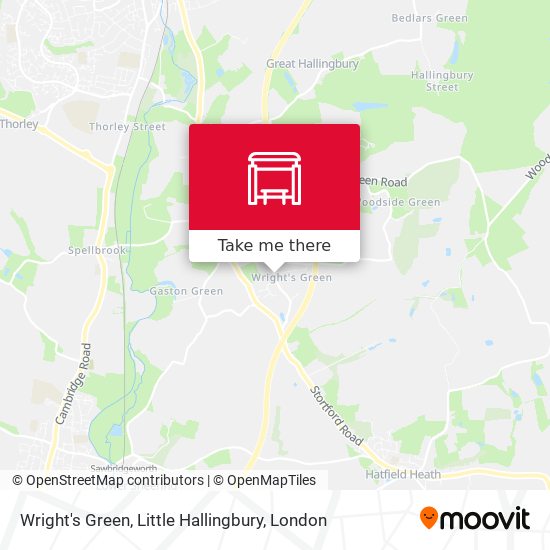 Wright's Green, Little Hallingbury map