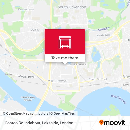 Costco Roundabout, Lakeside map