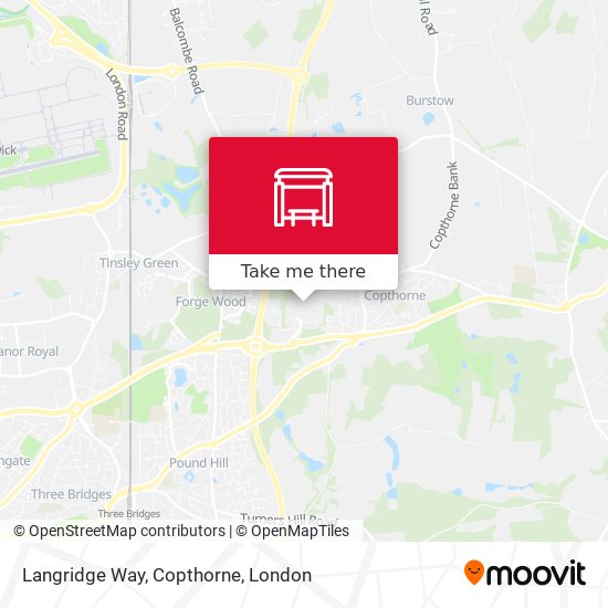 Langridge Way, Copthorne map