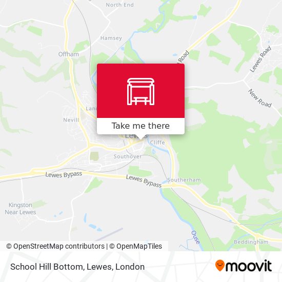 School Hill Bottom, Lewes map