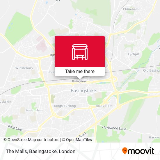 The Malls, Basingstoke map