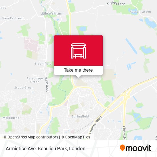 Armistice Ave, Beaulieu Park map
