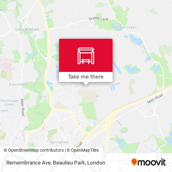 Remembrance Ave, Beaulieu Park map