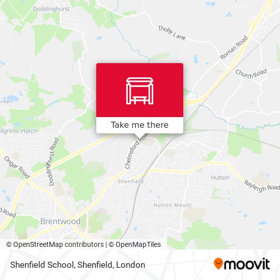 Shenfield School, Shenfield map