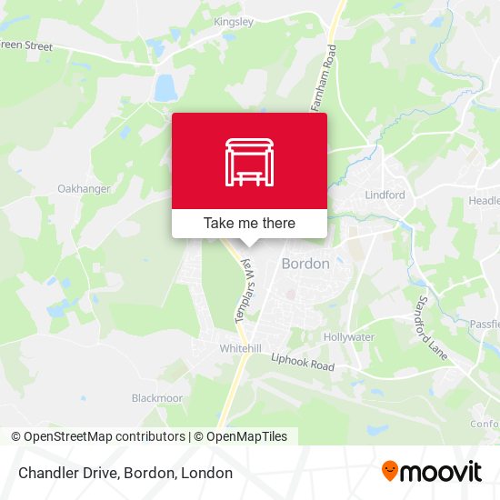 Chandler Drive, Bordon map