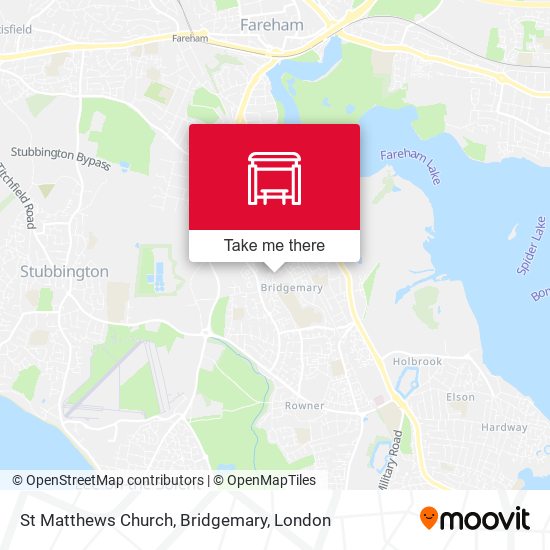 St Matthews Church, Bridgemary map