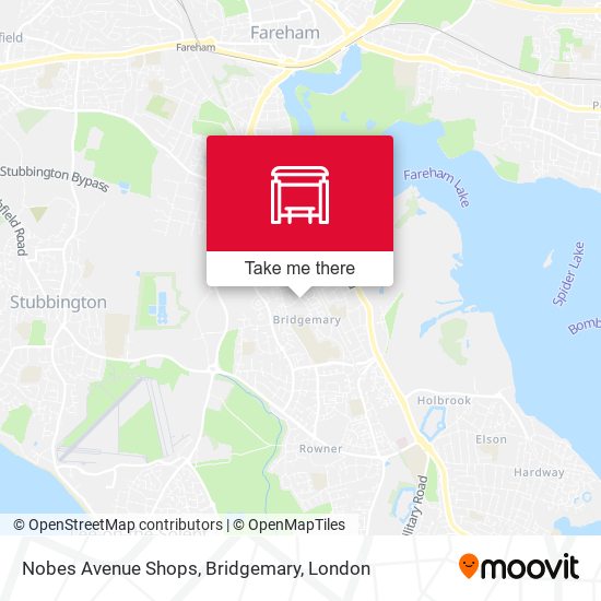 Nobes Avenue Shops, Bridgemary map