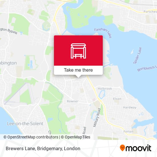 Brewers Lane, Bridgemary map
