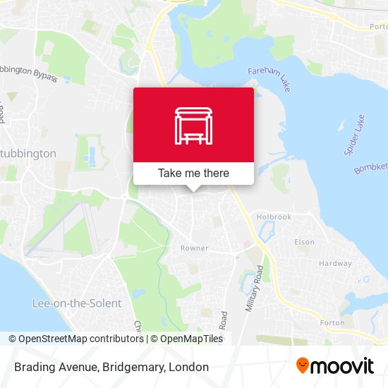 Brading Avenue, Bridgemary map