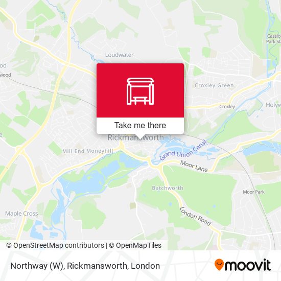 Northway (W), Rickmansworth map