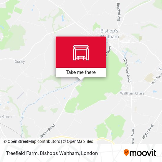 Treefield Farm, Bishops Waltham map