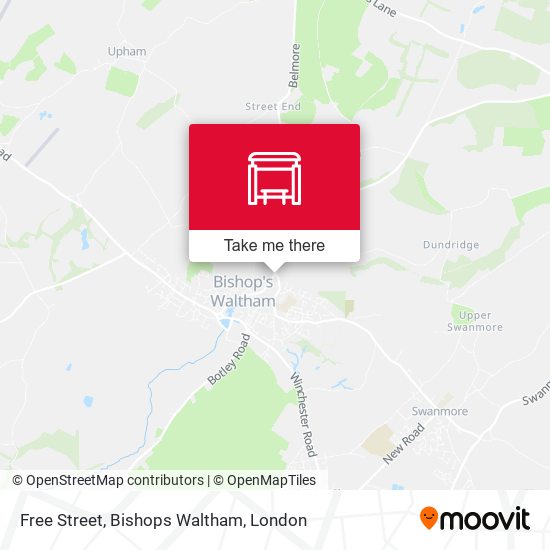Free Street, Bishops Waltham map
