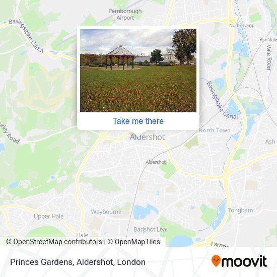 Princes Gardens, Aldershot map