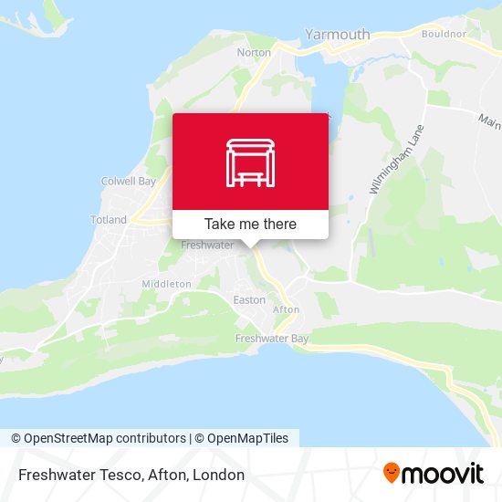 Freshwater Tesco, Afton map