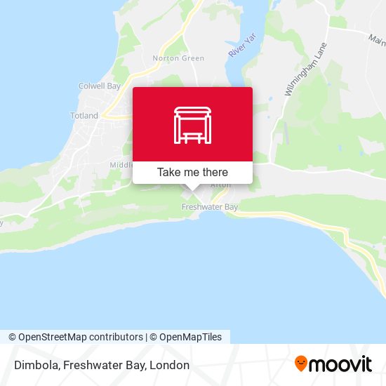 Dimbola, Freshwater Bay map