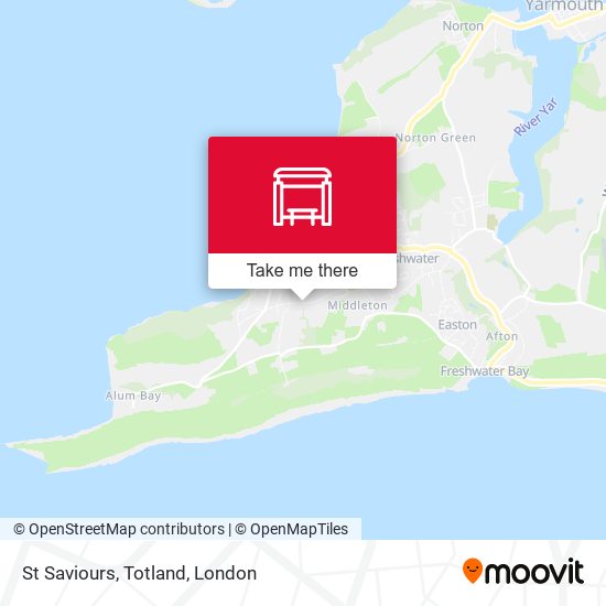 St Saviours, Totland map