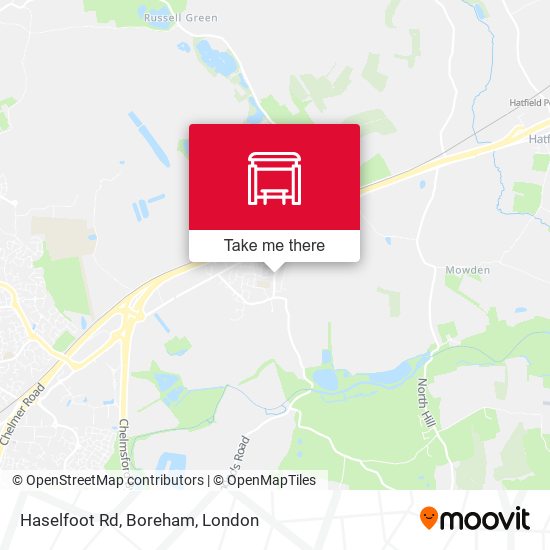 Haselfoot Rd, Boreham map