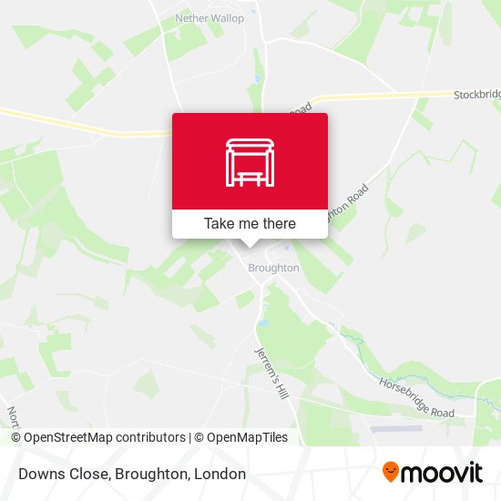 Downs Close, Broughton map