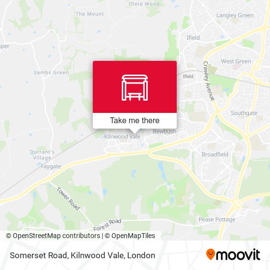 Somerset Road, Kilnwood Vale map