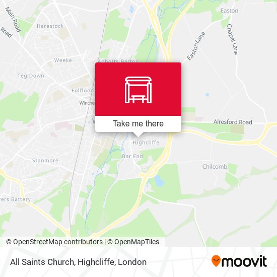 All Saints Church, Highcliffe map