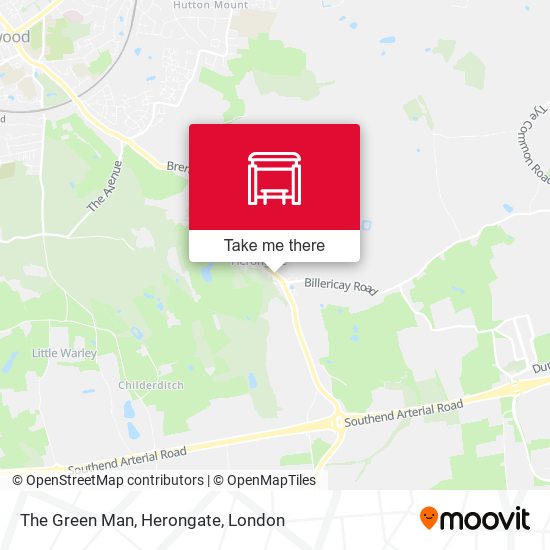The Green Man, Herongate map