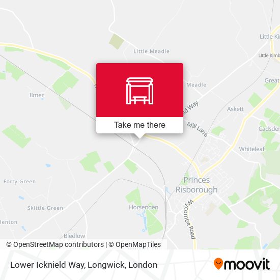 Lower Icknield Way, Longwick map