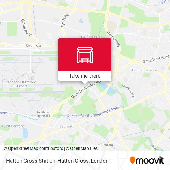 Hatton Cross Station, Hatton Cross map