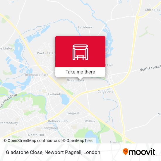 Gladstone Close, Newport Pagnell map