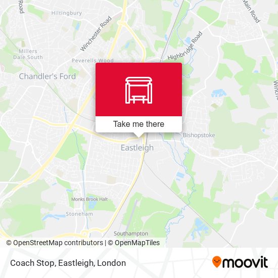 Coach Stop, Eastleigh map