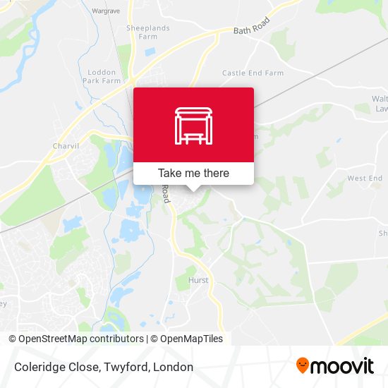 Coleridge Close, Twyford map