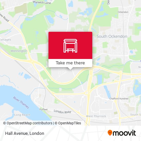 Hall Avenue map