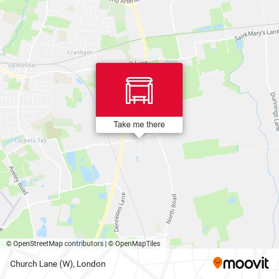 Church Lane (W) map