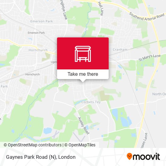 Gaynes Park Road (N) map