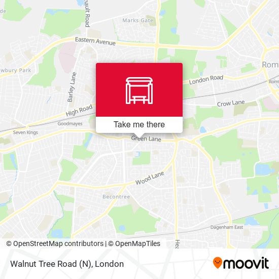 Walnut Tree Road (N) map