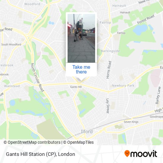 Gants Hill Station (CP) map