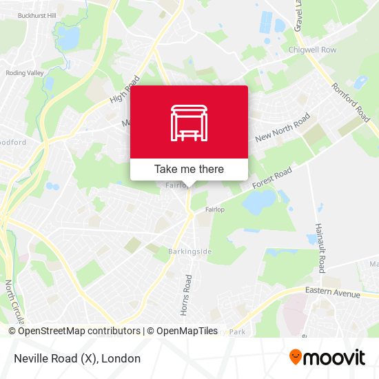 Neville Road (X) map