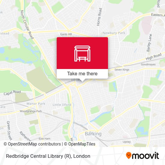 Redbridge Central Library map