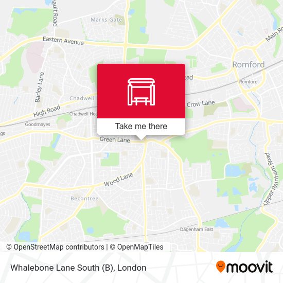 Whalebone Lane South (B) map