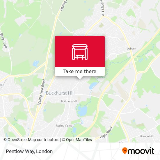 Pentlow Way map