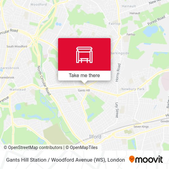 Gants Hill Station  / Woodford Avenue (WS) map